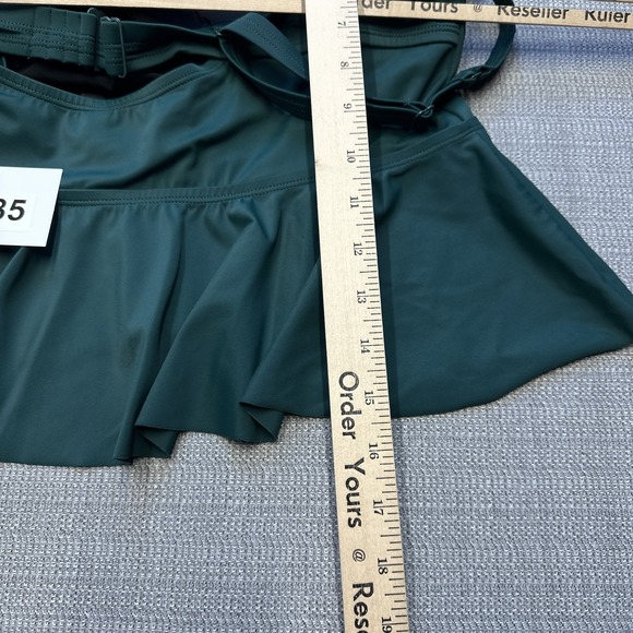 Torrid Tankini Swimsuit Top‎ Womens 2XL Green Underwire Peplum Swim Plus Size - Picture 10 of 11